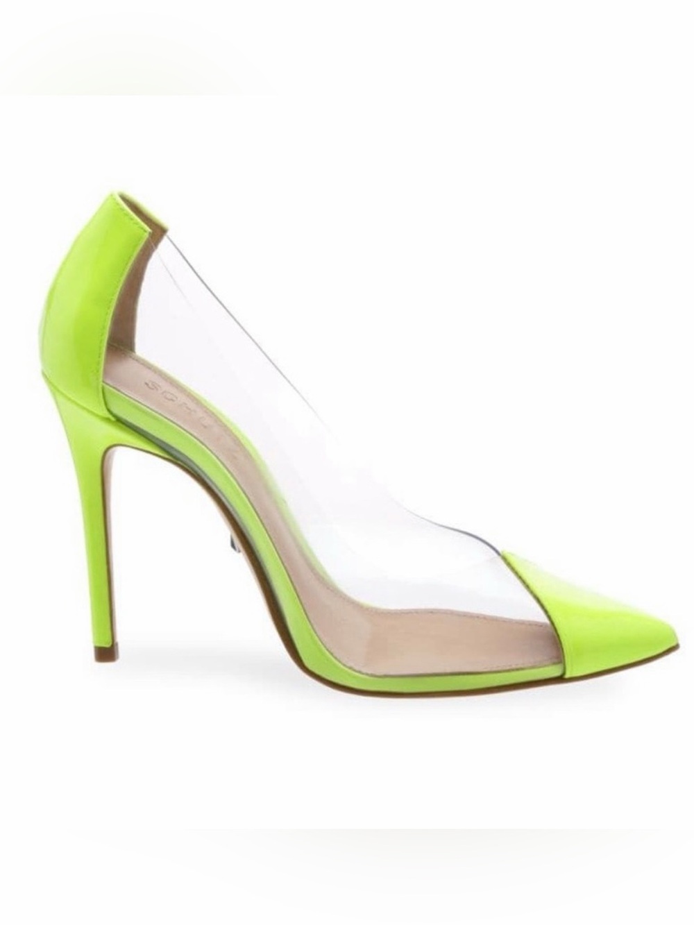 SCHUTZ NEON YELLOW TRANSPARENT PUMP